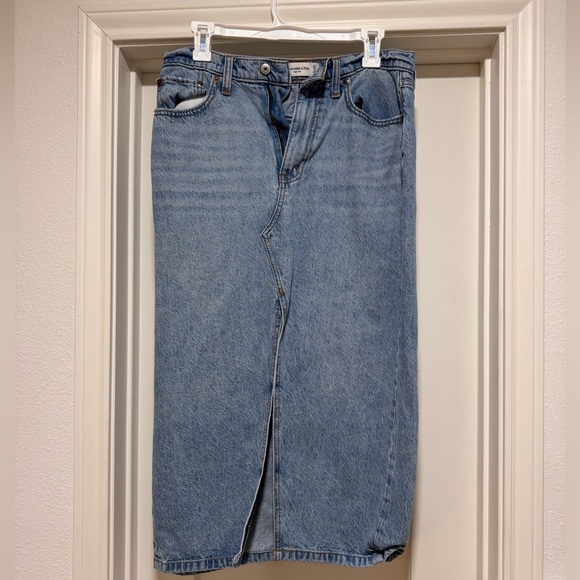 Abercrombie Denim Midi Skirt - 27 - Picture 4 of 5